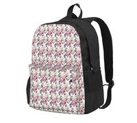 FBGHHTY Mochila para adultos con estampado de rosas rosas, resistente al agua, ligera, para excursionistas, viajes al aire libre, fin de semana