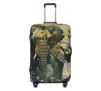 Fbghhty Nature Elephants - Funda universal para maleta de viaje, elástica, lavable, protector de equipaje, Black, S