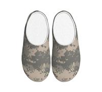 FBGHHTY Pantuflas de casa con estampado de camuflaje digital del ejército para hombres y mujeres, versátiles y elegantes, suela TPR para interiores y exteriores