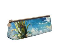 FBGHHTY Pineapple by The Sea Print - Estuche triangular de gran capacidad para estudiantes, para uso diario, escuela, universidad