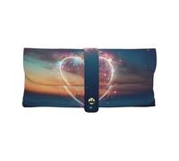 FBGHHTY Shooting Star - Funda para gafas de sol con diseño de corazón, bolsa suave para gafas de sol con correa, tamaño universal para mujeres y hombres