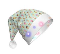 FBGHHTY Sombrero de Navidad con estampado de conos de helado, brillante, reuniones de vacaciones, Año Nuevo, celebraciones, accesorio de fiesta