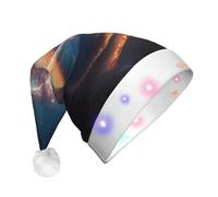 FBGHHTY Sombrero de Navidad con estampado de corazón de estrella fugaz brillante para reuniones de día festivo, Año Nuevo, celebraciones, accesorio de fiesta