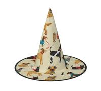 FBGHHTY Sombrero festivo para adultos con estampado de perros sabuesos para la cabeza, celebraciones, carnaval, fiesta, disfraz de cosplay