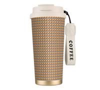 FBGHHTY Taza de café de acero inoxidable con estampado de leopardo de arena y geco, taza de viaje, para casa, oficina, camping, bebidas