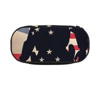 FBGHHTY US Military Soldiers Patriotic Memorial Day Print Versátil Bolsa de lápices de gran capacidad para estudiantes, adolescentes, viajeros, uso diario
