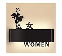 FBHappiness Letrero de baño, Letrero LED para Puerta de baño, baño para Hombres y Mujeres, lLetrero de baño, Letrero LED para Puerta de baño, baño para Hombres y Mujeres, letreros de Empresa, G