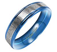 FBHDKJNFG Anillo de bodas, anillo de compromiso, anillo de c Anillo de compromiso de titanio con grabado Te amo, 4 mm, varios tamaños(G)