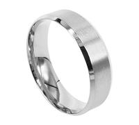 FBHDKJNFG Anillo de bodas, anillo de compromiso, anillo de c Anillo de compromiso y boda de titanio con ajuste cómodo, color plata mate, 5 mm de ancho, varios tamaños(H 1/2)