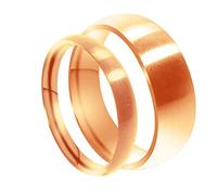 FBHDKJNFG Anillo de bodas, anillo de compromiso, anillo de c Juego de 2 anillos de titanio for parejas, multicolor, varios anchos, tallas G a Z7 del Reino Unido.