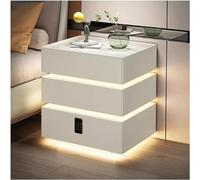 FBHDKJNFG for Bedroom Stylish End Side Table with Lights Premium Nightstand(B,55 * 40 * 62cm)