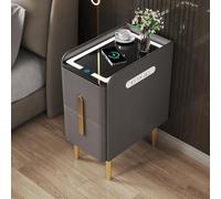 FBHDKJNFG for Bedroom Stylish End Side Table with Lights Premium Nightstand(Bruin,45cm/17.7in)