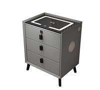 FBHDKJNFG for Bedroom Stylish End Side Table with Lights Premium Nightstand(Dark Gray,40cm)