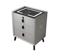 FBHDKJNFG for Bedroom Stylish End Side Table with Lights Premium Nightstand(Dark Gray,45cm)