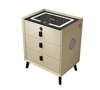 FBHDKJNFG for Bedroom Stylish End Side Table with Lights Premium Nightstand(Light Grey,45cm)