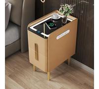 FBHDKJNFG for Bedroom Stylish End Side Table with Lights Premium Nightstand(White,50cm/19.6in)