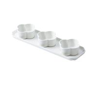 FBHDKJNFG Keramik-Soßenschälchen Blue and Amber Ceramic Compartment Plate For Sauce Dipping Snacks Seasoning Dried Fruit(B)