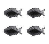 FBHDKJNFG Keramik-Soßenschälchen Ceramic Fish Shaped Dipping Bowls For Japanese Soy Sauce and Vinegar Multicolor 4 Pack(F)