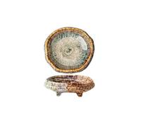 FBHDKJNFG Keramik-Soßenschälchen Ceramic High Footed Small Alien Dish For Dessert and Hot Pot Seasoning In Colors A and B(B)