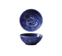 FBHDKJNFG Keramik-Soßenschälchen Ceramic Salad Bowls and Plates For Sushi Soy Barbecue Dipping Home Desktop Multicolor(Blauw)