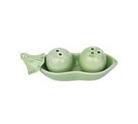 FBHDKJNFG Keramik-Soßenschälchen Ceramic Salt and Pepper Shaker Set Two Peas In A Pod