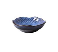 FBHDKJNFG Keramik-Soßenschälchen Ceramic Sauce Dish Bowl Plate Multicolor For Hotel Salad Snack Cold Dish Tableware(Blauw)