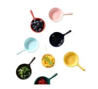 FBHDKJNFG Keramik-Soßenschälchen Ceramic Tray with Handle For Sushi Soy Sauce Vinegar Pan Seasoning Condiments Multicolor(Light Green)