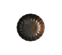 FBHDKJNFG Keramik-Soßenschälchen Round Ceramic Sauce Dish Seasoning Barbecue Flavor Plate Home Snack Multicolor(Bruin)