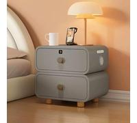 FBHDKJNFG mesas de Noche, Muebles de cabecera, for Bedroom Stylish End Side Table with Lights Premium Nightstand(Grey,48x40x48cm)