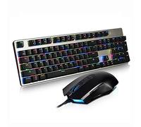 FBHDKJNFG Teclado mecánico inalámbrico, Teclado inalámbrico Teclado con Cable y Juego de Deportes electrónicos con Interfaz USB Green Axis