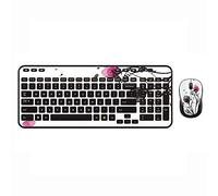 FBHDKJNFG Teclado mecánico inalámbrico, Teclado inalámbrico Teclado de Teclado de ilustración de Arte de Personalidad de Moda