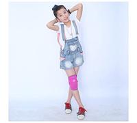 FBHFSUIEF 1 par de rodilleras elásticas deportivas for niños y niñas, soporte protector for piernas codos(Rose Red With Grey,M)