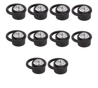 FBHFSUIEF 10 piezas de manijas y perillas for cajones muebles, for gabinetes, manija gabinete cristal un solo orificio(8048 Yahei)