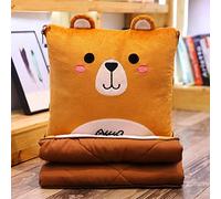 FBHFSUIEF Almohadas 2 en 1, Manta de Viaje, Almohada, cojín Dibujos Animados for Dormir la Siesta rellena