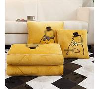 FBHFSUIEF Cojines 2 en 1, Manta de Almohada Viaje, fácil Llevar, edredón