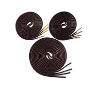 FBHFSUIEF Cordones elásticos, cordones for botas, 3 pares de redondos encerados con puntas metal dorado/plateado, accesorios for zapatos casuales, 70-180 cm(Dark Brown,150)
