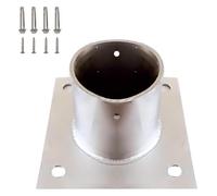 FBHFSUIEF Kit de anclaje poste antioxidante for exteriores, soportes redondos for cercas, buzones, terrazas y pérgolas(1pc,Diameter: 4.72in; H: 3.94in)