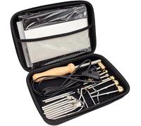 FBHFSUIEF Kit de Herramientas for Hacer Flores Tela, planchadora Artificiales, máquina eléctrica for con 17 Cabezales