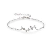 FBHFSUIEF Pulsera Elegante de Ginkgo Biloba for Mujer, joyería de Plata de Ley for Hermanas, Amigas y Parejas