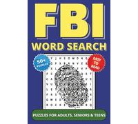 FBI Word Search Puzzle Book: Word Searches with Easy to Read Print about FBI, Crime, Detective and More | 6 x9 inches, 110 pages | 50+ Puzzles … Gift for Vacations, Holidays and Relaxation Times