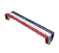Fbinys American Flag Table Runner, 4th of July Table Cover 71x13 Inch, Patriotic Party Decor for Independence Day, Veterans Day, Election Days, Holiday Celebration, Red White Blue Tablecloth