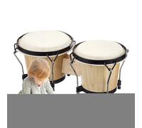 Fbinys Bongo Drum for Kids, Wood Bongos,Instrumento de música de percusión para principiantes - Bongos de 6 y 7 pulgadas para niños adultos principiantes, instrumentos de percusión educativa