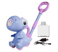 Fbinys Bubble Blowing Push Toy, Bubble Lawn Mower | Light Up Blower Maker - Juguetes para el Patio Trasero al Aire Libre de Dinosaurio, 10 Hoyos, Entretenimiento de jardín