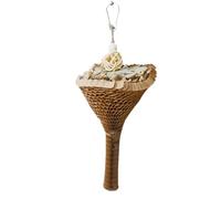 Fbinys Cone Bird Chewing Toys for Parrots, Interactive Shredder Cage Accessory with Hanging Hook, Small Medium Parrot Play Toy for Mental Stimulation, Fun Bird Cage Toy for Enrichment