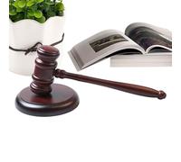 Fbinys Conjunto De Mazo Y Bloque,Accesorios de juez de madera de 24,9 centímetros,Juego de Mazo con Golpe Fuerte y Claro para Abogados - Para Juicios Simulados Tribunales Abogados Personal De Casas De