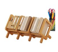 Fbinys Desk Shelf, Wooden Tilting Small Bookshelf, Space-Saving Multifunctional Bookcase, Reading Nook Organization, Ideal for Workingspace Bookcase, 13.78-26.77×8.66×9.84inches