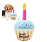 Fbinys Dog Birthday Cake Toy, Plush Chew-Resistant Stuffed Cakes, Soft Squeaky Dog Toys for Puppy Photos, Party Decorations, Large, Medium, Small, Breeds, 7.87x3.94x3.94 Inches