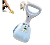 Fbinys Dog Pooper Scooper Portable, Ergonomic Poop Grabber, Waste Picker Shovel, Built-In Storage Bag, Ideal for Outdoor Yard, Puppy Cat Litter Pickup Tool, 12.2x5.12x3.15 Inches