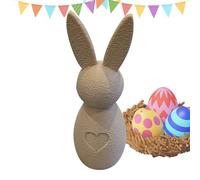 Fbinys Easter Bunny Embroidery - Pastoral Fabric Wall Hanging, Country Meadow Artwork with Appearance, Decorative Spring Home Accent, Stitched Linen Tapestry, Grassland Artwork for Apartment Nursery