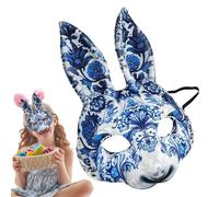Fbinys Easter Bunny Masque, Funny Half Face, Cosplay Costume Rabbit Accessory with Comfortable Material, Animal Masque for Teens Adults, Bunny Facial Cover with Playful Style, Gift Role-Playing Party